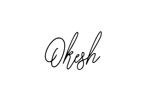 Okesh stylish signature style. Best Handwritten Sign (Bearetta-2O07w) for my name. Handwritten Signature Collection Ideas for my name Okesh. Okesh signature style 12 images and pictures png