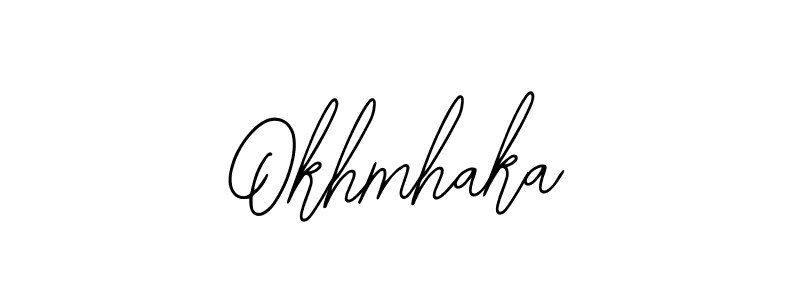 if you are searching for the best signature style for your name Okhmhaka. so please give up your signature search. here we have designed multiple signature styles  using Bearetta-2O07w. Okhmhaka signature style 12 images and pictures png