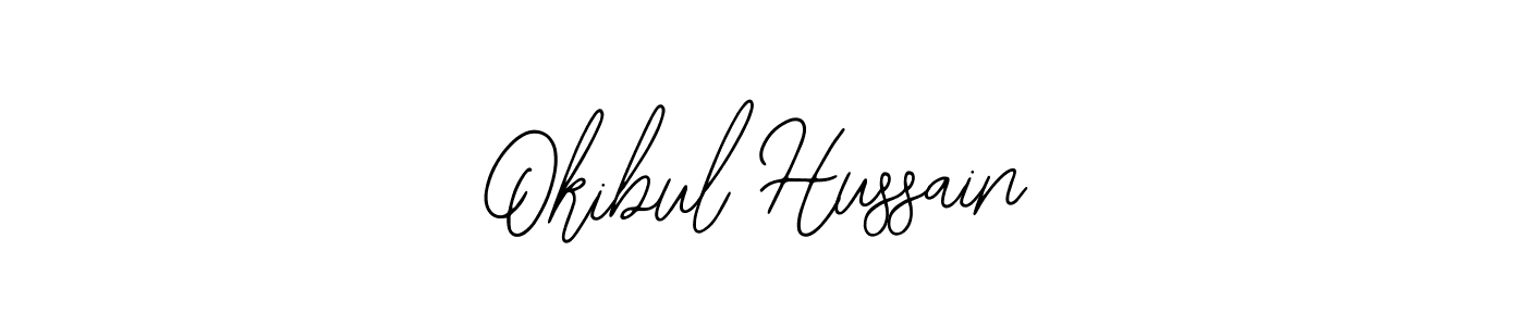 Use a signature maker to create a handwritten signature online. With this signature software, you can design (Bearetta-2O07w) your own signature for name Okibul Hussain. Okibul Hussain signature style 12 images and pictures png