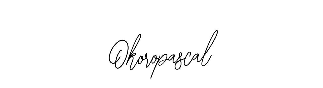 How to make Okoropascal name signature. Use Bearetta-2O07w style for creating short signs online. This is the latest handwritten sign. Okoropascal signature style 12 images and pictures png