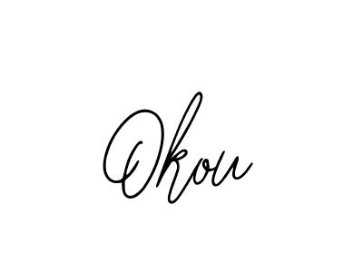 Use a signature maker to create a handwritten signature online. With this signature software, you can design (Bearetta-2O07w) your own signature for name Okou. Okou signature style 12 images and pictures png