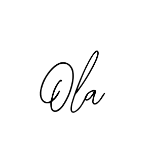 How to make Ola name signature. Use Bearetta-2O07w style for creating short signs online. This is the latest handwritten sign. Ola signature style 12 images and pictures png