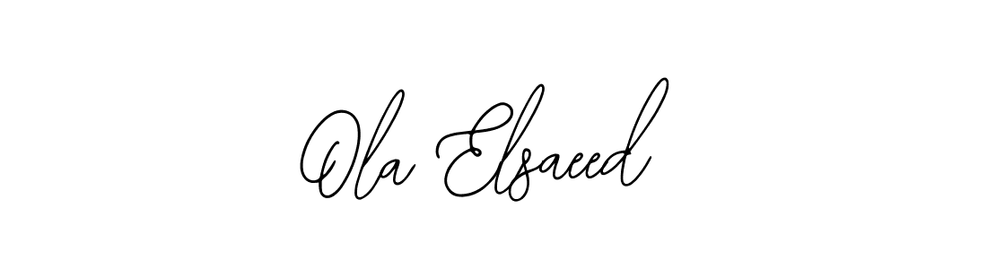 You should practise on your own different ways (Bearetta-2O07w) to write your name (Ola Elsaeed) in signature. don't let someone else do it for you. Ola Elsaeed signature style 12 images and pictures png