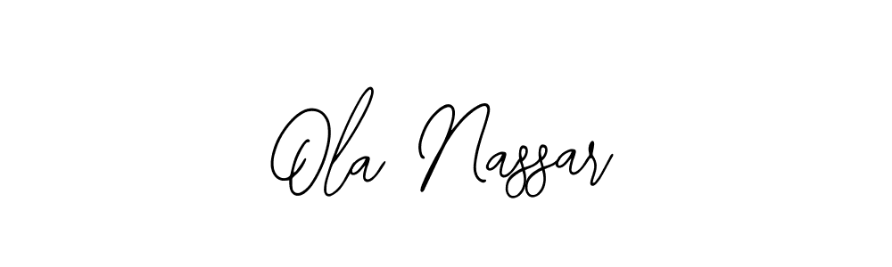 Make a short Ola Nassar signature style. Manage your documents anywhere anytime using Bearetta-2O07w. Create and add eSignatures, submit forms, share and send files easily. Ola Nassar signature style 12 images and pictures png