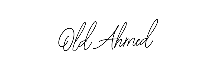 How to make Old Ahmed name signature. Use Bearetta-2O07w style for creating short signs online. This is the latest handwritten sign. Old Ahmed signature style 12 images and pictures png