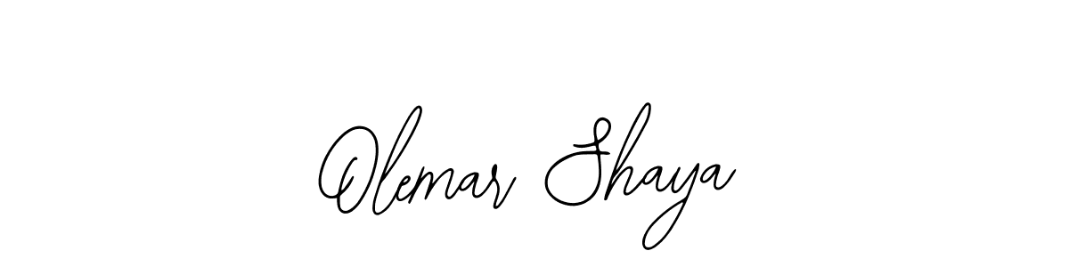 Similarly Bearetta-2O07w is the best handwritten signature design. Signature creator online .You can use it as an online autograph creator for name Olemar Shaya. Olemar Shaya signature style 12 images and pictures png