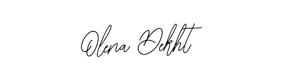 Use a signature maker to create a handwritten signature online. With this signature software, you can design (Bearetta-2O07w) your own signature for name Olena Dekht. Olena Dekht signature style 12 images and pictures png