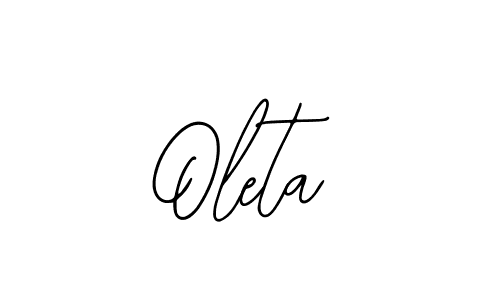 Make a beautiful signature design for name Oleta. With this signature (Bearetta-2O07w) style, you can create a handwritten signature for free. Oleta signature style 12 images and pictures png