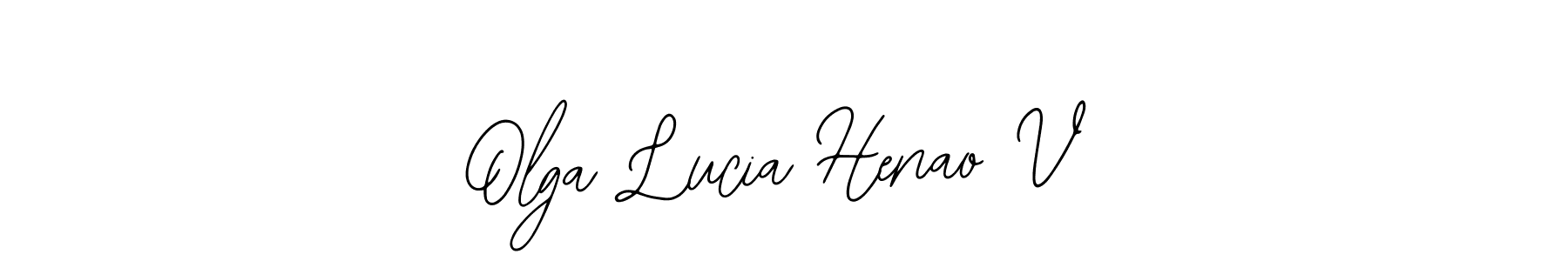 How to make Olga Lucia Henao V signature? Bearetta-2O07w is a professional autograph style. Create handwritten signature for Olga Lucia Henao V name. Olga Lucia Henao V signature style 12 images and pictures png