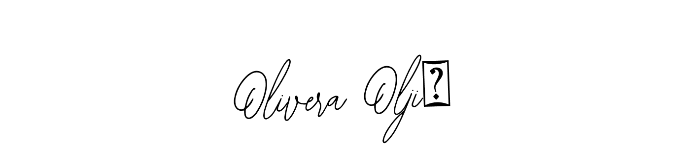 The best way (Bearetta-2O07w) to make a short signature is to pick only two or three words in your name. The name Olivera Oljić include a total of six letters. For converting this name. Olivera Oljić signature style 12 images and pictures png