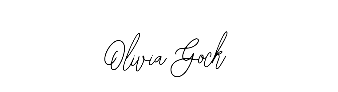 You should practise on your own different ways (Bearetta-2O07w) to write your name (Olivia Gock) in signature. don't let someone else do it for you. Olivia Gock signature style 12 images and pictures png