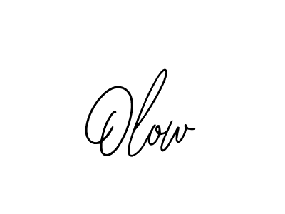 You should practise on your own different ways (Bearetta-2O07w) to write your name (Olow) in signature. don't let someone else do it for you. Olow signature style 12 images and pictures png
