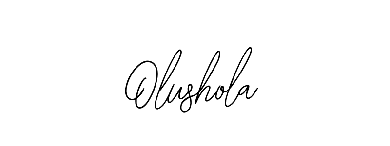 How to make Olushola name signature. Use Bearetta-2O07w style for creating short signs online. This is the latest handwritten sign. Olushola signature style 12 images and pictures png