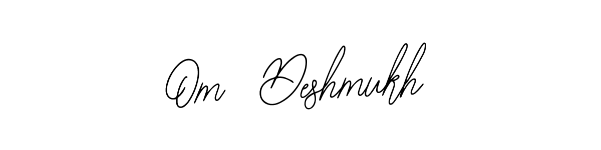 The best way (Bearetta-2O07w) to make a short signature is to pick only two or three words in your name. The name Om  Deshmukh include a total of six letters. For converting this name. Om  Deshmukh signature style 12 images and pictures png