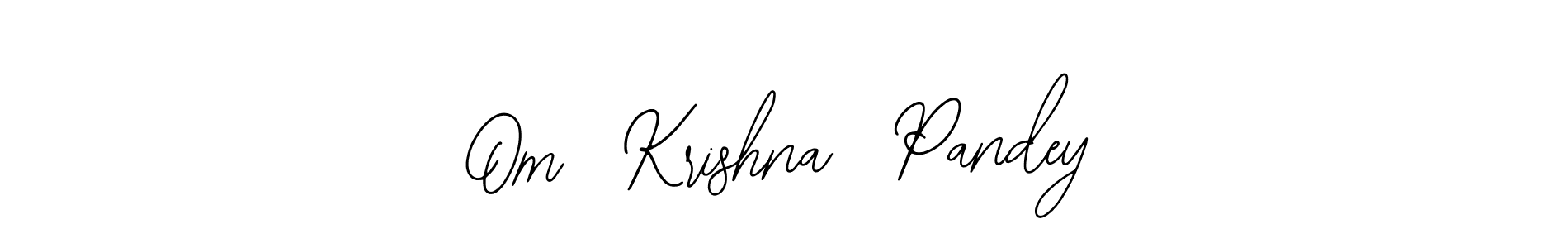 Also You can easily find your signature by using the search form. We will create Om  Krishna  Pandey name handwritten signature images for you free of cost using Bearetta-2O07w sign style. Om  Krishna  Pandey signature style 12 images and pictures png