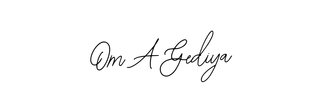 You can use this online signature creator to create a handwritten signature for the name Om A Gediya. This is the best online autograph maker. Om A Gediya signature style 12 images and pictures png