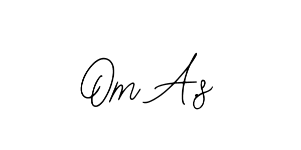 Use a signature maker to create a handwritten signature online. With this signature software, you can design (Bearetta-2O07w) your own signature for name Om A.s. Om A.s signature style 12 images and pictures png