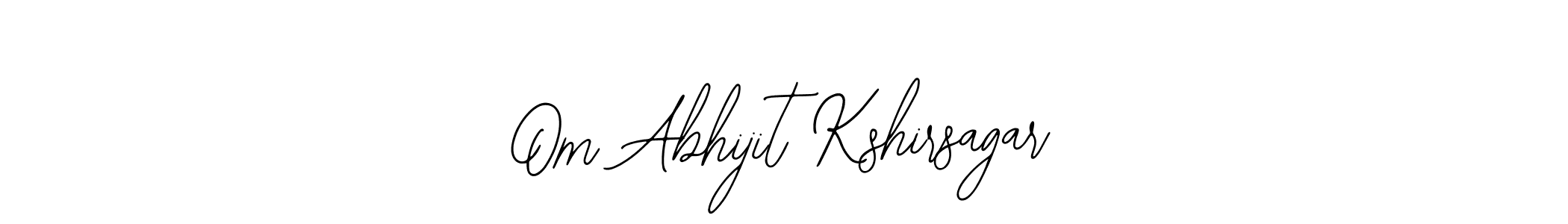 The best way (Bearetta-2O07w) to make a short signature is to pick only two or three words in your name. The name Om Abhijit Kshirsagar include a total of six letters. For converting this name. Om Abhijit Kshirsagar signature style 12 images and pictures png