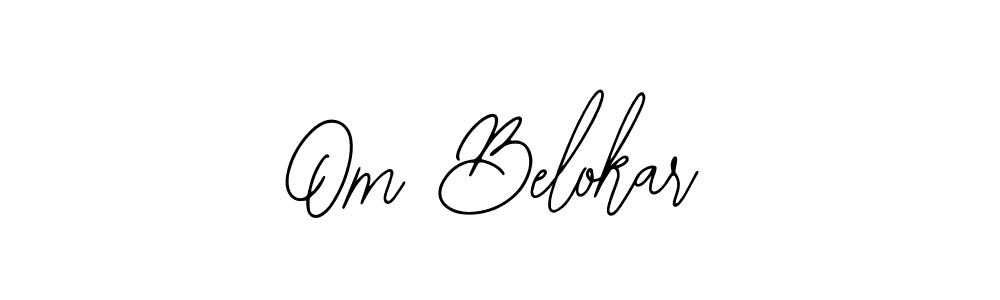 if you are searching for the best signature style for your name Om Belokar. so please give up your signature search. here we have designed multiple signature styles  using Bearetta-2O07w. Om Belokar signature style 12 images and pictures png