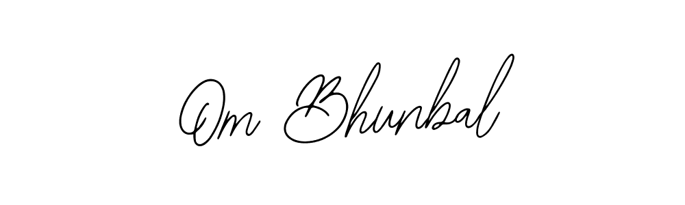 How to make Om Bhunbal name signature. Use Bearetta-2O07w style for creating short signs online. This is the latest handwritten sign. Om Bhunbal signature style 12 images and pictures png