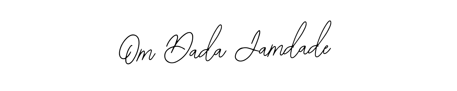 The best way (Bearetta-2O07w) to make a short signature is to pick only two or three words in your name. The name Om Dada Jamdade include a total of six letters. For converting this name. Om Dada Jamdade signature style 12 images and pictures png