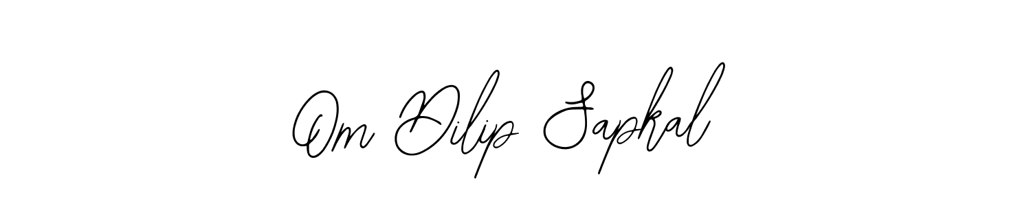 The best way (Bearetta-2O07w) to make a short signature is to pick only two or three words in your name. The name Om Dilip Sapkal include a total of six letters. For converting this name. Om Dilip Sapkal signature style 12 images and pictures png