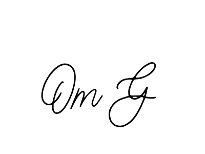 Similarly Bearetta-2O07w is the best handwritten signature design. Signature creator online .You can use it as an online autograph creator for name Om G. Om G signature style 12 images and pictures png