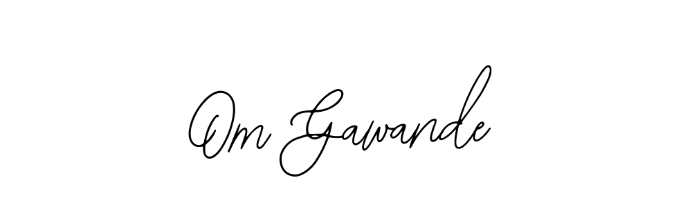 Use a signature maker to create a handwritten signature online. With this signature software, you can design (Bearetta-2O07w) your own signature for name Om Gawande. Om Gawande signature style 12 images and pictures png