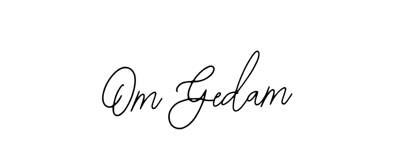 How to Draw Om Gedam signature style? Bearetta-2O07w is a latest design signature styles for name Om Gedam. Om Gedam signature style 12 images and pictures png