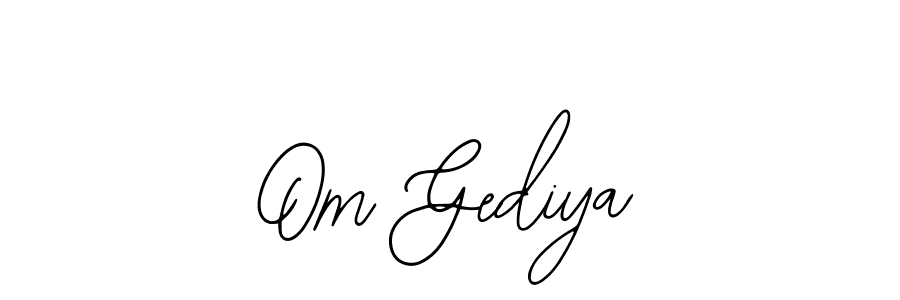 Create a beautiful signature design for name Om Gediya. With this signature (Bearetta-2O07w) fonts, you can make a handwritten signature for free. Om Gediya signature style 12 images and pictures png