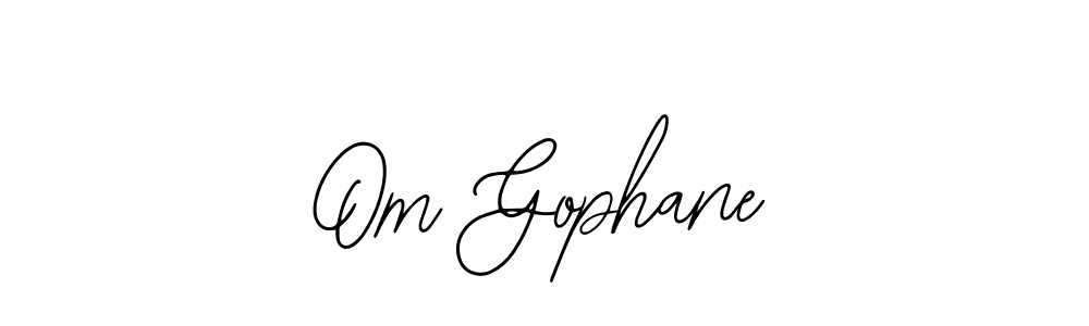 How to make Om Gophane name signature. Use Bearetta-2O07w style for creating short signs online. This is the latest handwritten sign. Om Gophane signature style 12 images and pictures png