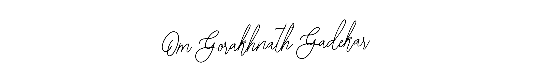 Similarly Bearetta-2O07w is the best handwritten signature design. Signature creator online .You can use it as an online autograph creator for name Om Gorakhnath Gadekar. Om Gorakhnath Gadekar signature style 12 images and pictures png