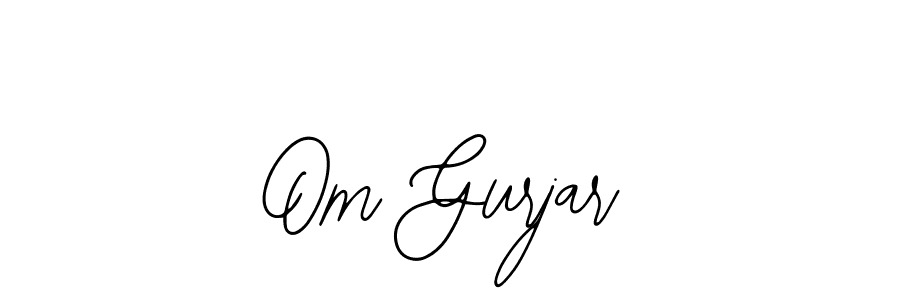 The best way (Bearetta-2O07w) to make a short signature is to pick only two or three words in your name. The name Om Gurjar include a total of six letters. For converting this name. Om Gurjar signature style 12 images and pictures png