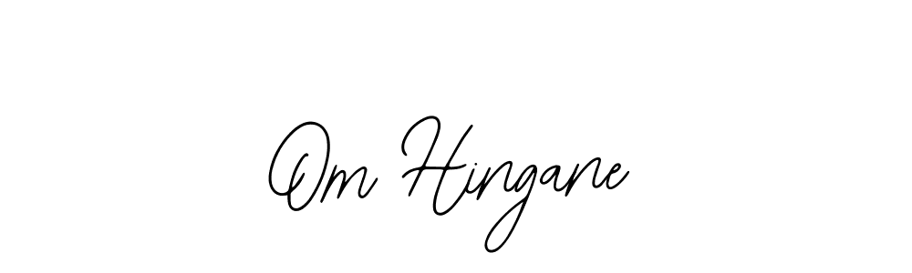 How to make Om Hingane name signature. Use Bearetta-2O07w style for creating short signs online. This is the latest handwritten sign. Om Hingane signature style 12 images and pictures png