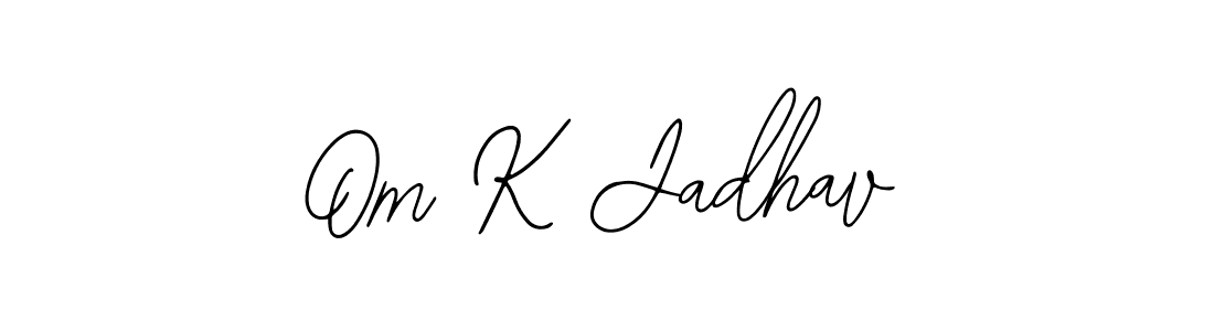 The best way (Bearetta-2O07w) to make a short signature is to pick only two or three words in your name. The name Om K Jadhav include a total of six letters. For converting this name. Om K Jadhav signature style 12 images and pictures png