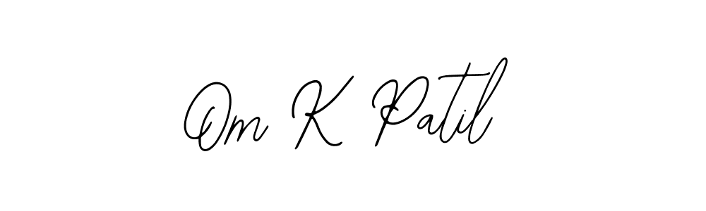 The best way (Bearetta-2O07w) to make a short signature is to pick only two or three words in your name. The name Om K Patil include a total of six letters. For converting this name. Om K Patil signature style 12 images and pictures png