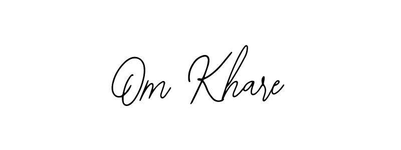 Use a signature maker to create a handwritten signature online. With this signature software, you can design (Bearetta-2O07w) your own signature for name Om Khare. Om Khare signature style 12 images and pictures png