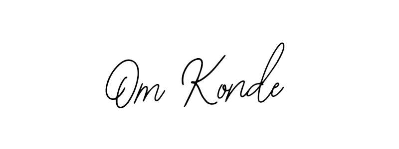 How to make Om Konde name signature. Use Bearetta-2O07w style for creating short signs online. This is the latest handwritten sign. Om Konde signature style 12 images and pictures png