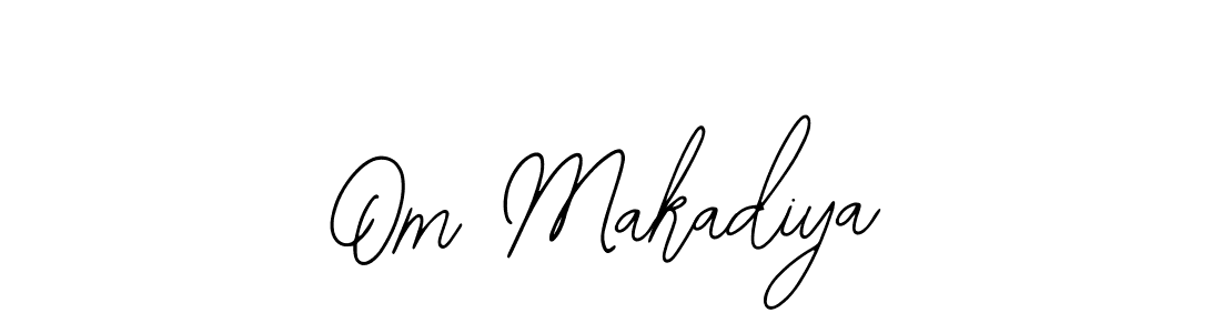 Also You can easily find your signature by using the search form. We will create Om Makadiya name handwritten signature images for you free of cost using Bearetta-2O07w sign style. Om Makadiya signature style 12 images and pictures png