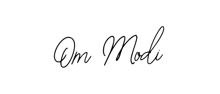 How to make Om Modi name signature. Use Bearetta-2O07w style for creating short signs online. This is the latest handwritten sign. Om Modi signature style 12 images and pictures png