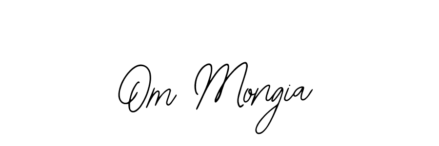 if you are searching for the best signature style for your name Om Mongia. so please give up your signature search. here we have designed multiple signature styles  using Bearetta-2O07w. Om Mongia signature style 12 images and pictures png