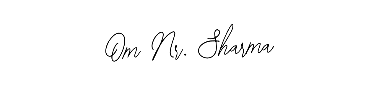 Similarly Bearetta-2O07w is the best handwritten signature design. Signature creator online .You can use it as an online autograph creator for name Om Nr. Sharma. Om Nr. Sharma signature style 12 images and pictures png