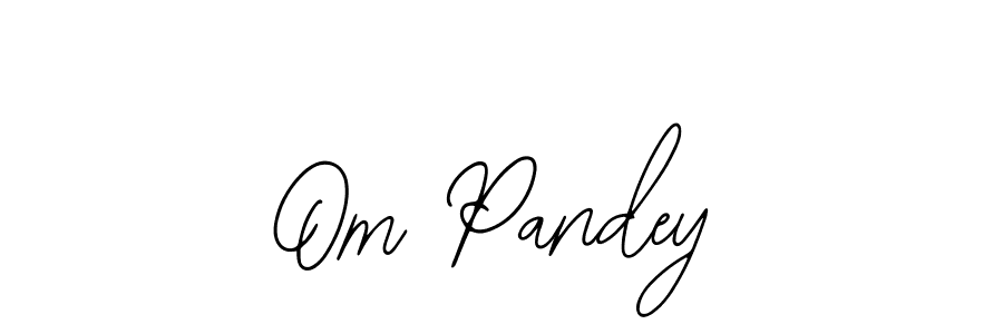 How to make Om Pandey name signature. Use Bearetta-2O07w style for creating short signs online. This is the latest handwritten sign. Om Pandey signature style 12 images and pictures png