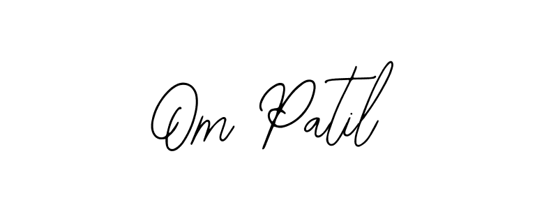 How to make Om Patil name signature. Use Bearetta-2O07w style for creating short signs online. This is the latest handwritten sign. Om Patil signature style 12 images and pictures png