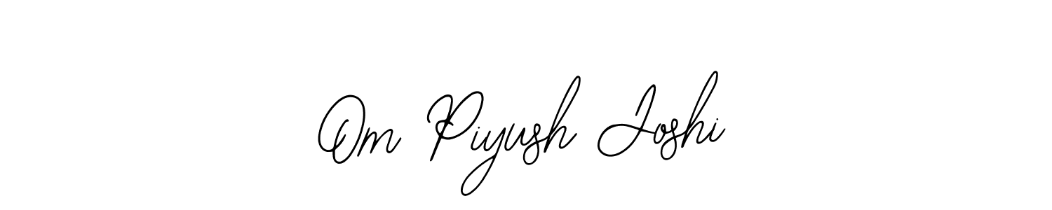 Bearetta-2O07w is a professional signature style that is perfect for those who want to add a touch of class to their signature. It is also a great choice for those who want to make their signature more unique. Get Om Piyush Joshi name to fancy signature for free. Om Piyush Joshi signature style 12 images and pictures png