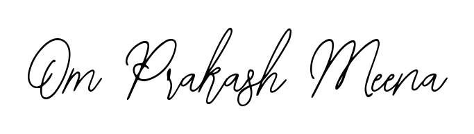 Download transparent PNG signature for name Om Prakash Meena styled with Bearetta-2O07w font. Ready to paste directly into PDF and Word agreements. Om Prakash Meena signature style 12 images and pictures png