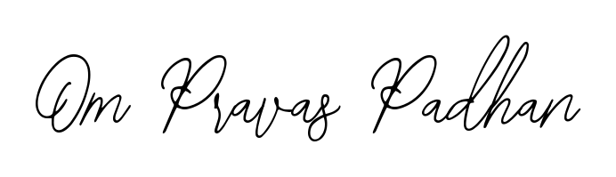 Practice writing Om Pravas Padhan with the flow of Bearetta-2O07w lettering. A fantastic source of inspiration for developing your personal signature style. Om Pravas Padhan signature style 12 images and pictures png