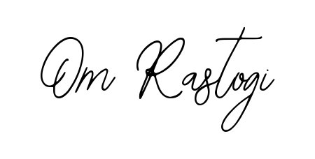 Give your name Om Rastogi an exquisite flair with the Bearetta-2O07w script font. Ideal for contracts, resumes, and formal letterheads. Om Rastogi signature style 12 images and pictures png