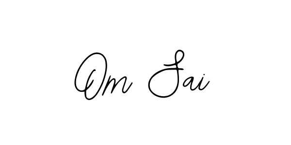 Use a signature maker to create a handwritten signature online. With this signature software, you can design (Bearetta-2O07w) your own signature for name Om Sai. Om Sai signature style 12 images and pictures png