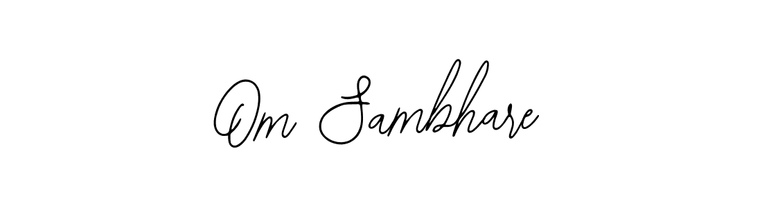 Also You can easily find your signature by using the search form. We will create Om Sambhare name handwritten signature images for you free of cost using Bearetta-2O07w sign style. Om Sambhare signature style 12 images and pictures png